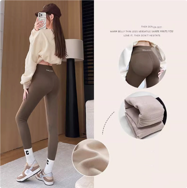 Lamb Fleece Leggings For Women - Onouthati