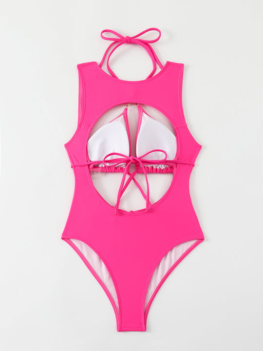 Sexy Cutout Strap One-piece Swimsuit Bikini - Onouthati