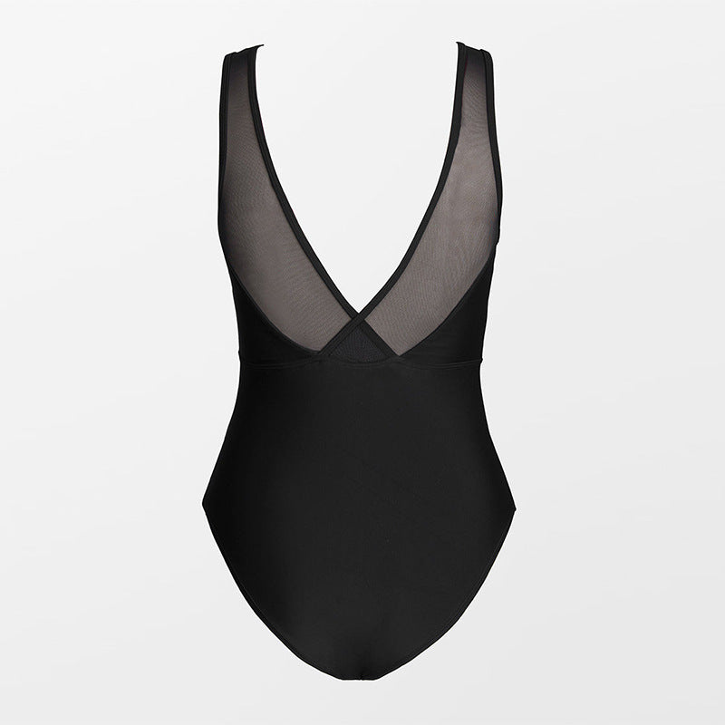 Bikini Mesh Stitching One-piece Swimsuit For Women - Onouthati