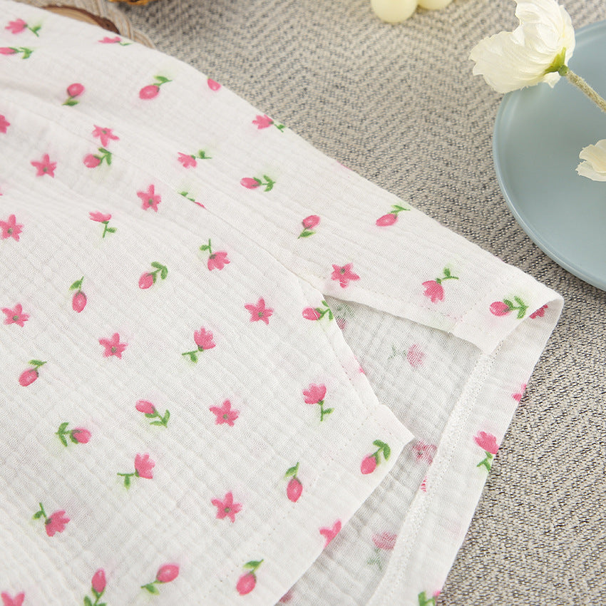 Thin Cotton Printed Comfortable Loose Breathable Short-sleeved Shorts Summer Pajamas Home Wear For Women - Onouthati
