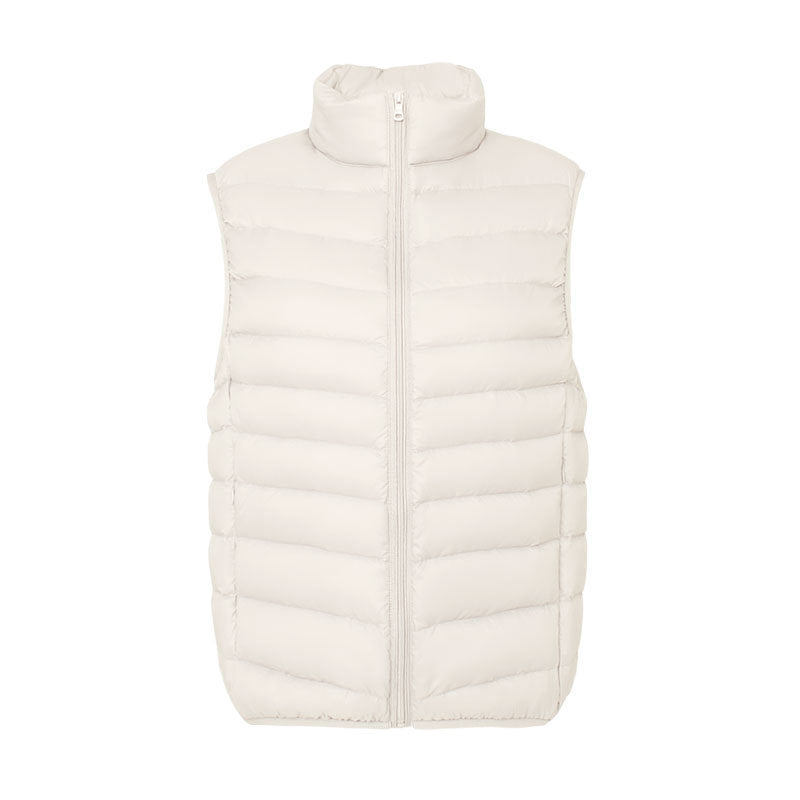 Stand Collar Outer Wear Slimming Plus Size Down Vest Vest - Onouthati