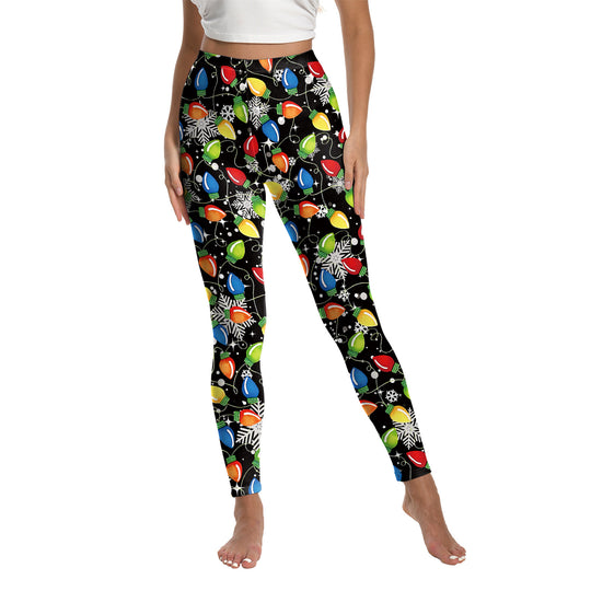 Christmas Printed Sports Yoga Elastic Leggings For Women - Onouthati