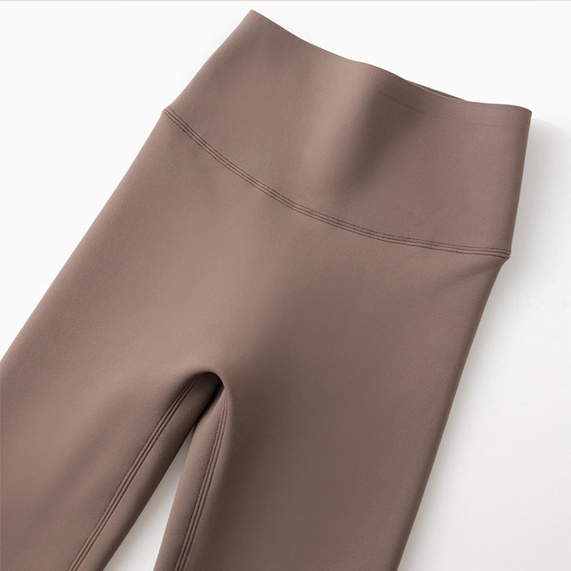 High Waist Cashmere Leggings Winter Warm Solid Plush Pants Fashion Slim Trousers Women Clothing - Onouthati