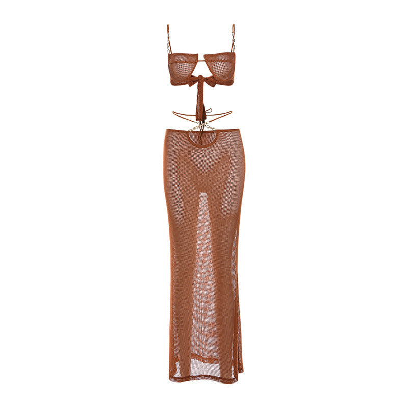 See-through Bikini Skirt Suit For Women - Onouthati