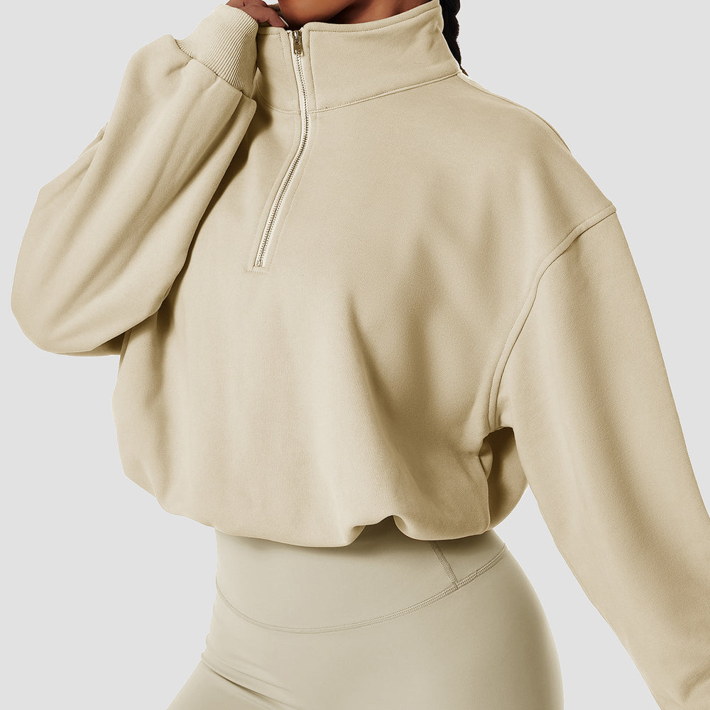 Pullover High Neck Fitness Sports Sweatshirt For Women - Onouthati