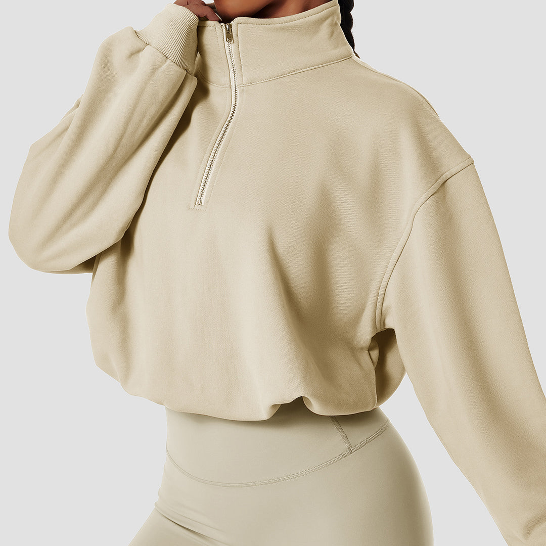 Pullover High Neck Fitness Sports Sweatshirt For Women - Onouthati
