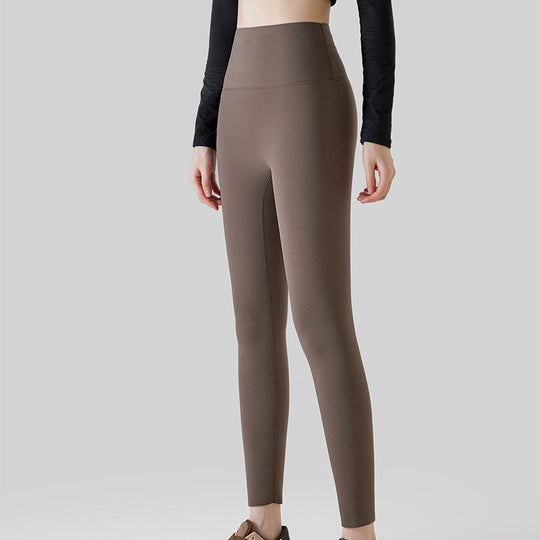 High Waist Cashmere Leggings Winter Warm Solid Plush Pants Fashion Slim Trousers Women Clothing - Onouthati