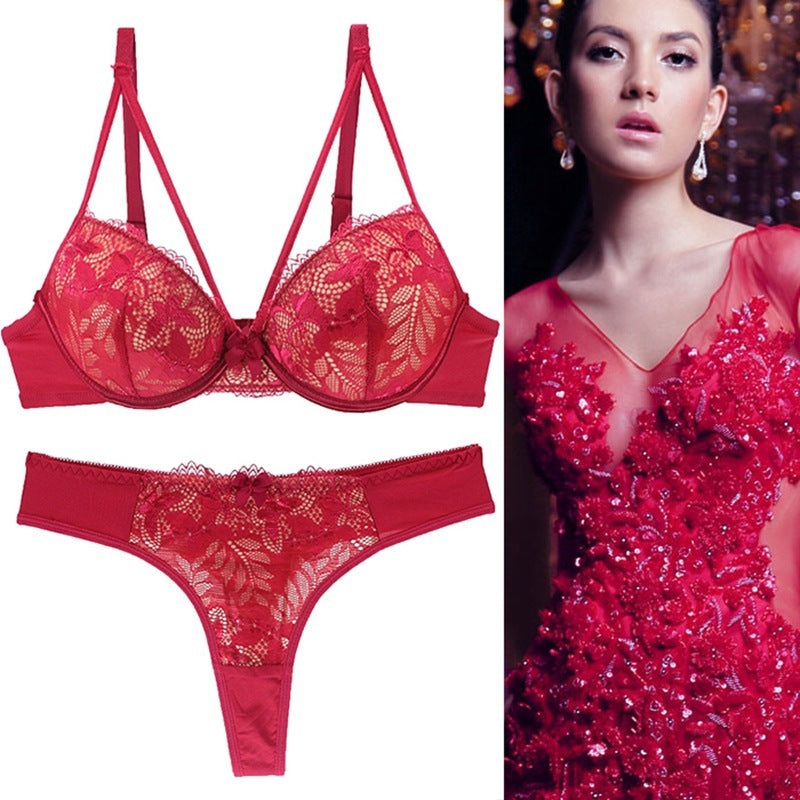 Push Up Underwear For Women Lace Bra Set - Onouthati