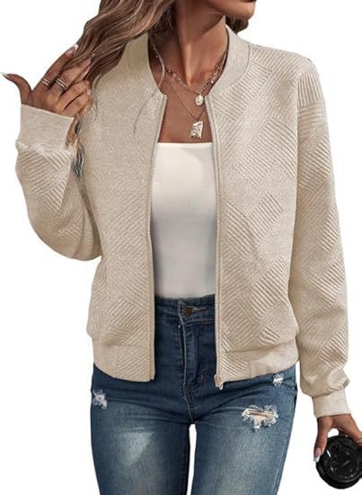 Zipper Pocket Comfort And Casual Women's Long Sleeve Jacket - Onouthati