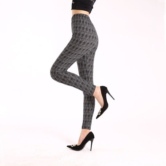 Autumn Underwear Leggings Stretch Printed High-waisted Trousers - Onouthati