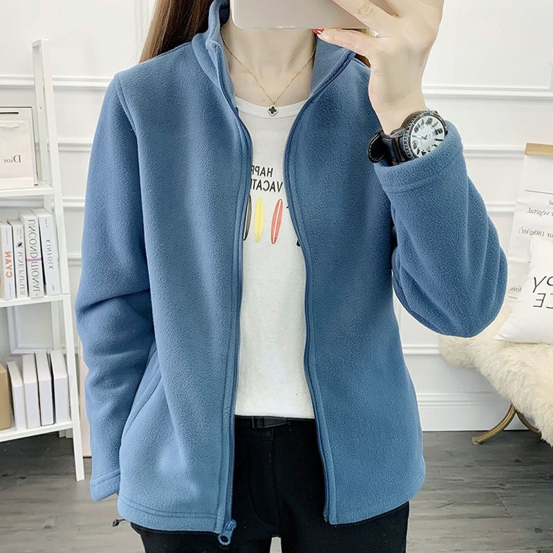 Polar Fleece Jacket Women's Double-sided Thickened Sweater - Onouthati