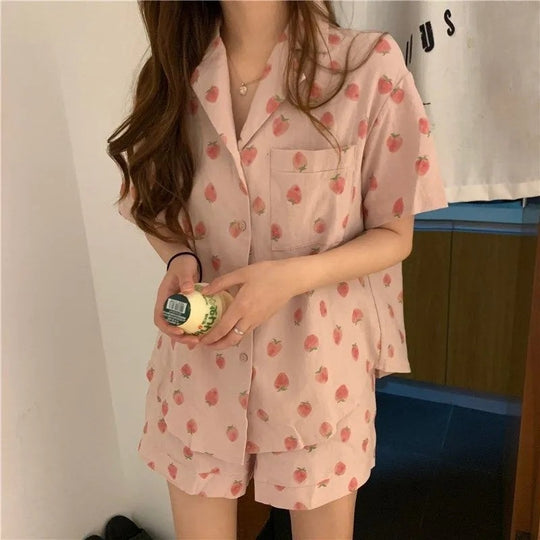 Pajamas Women Thin Cute Foundation Love - Onouthati