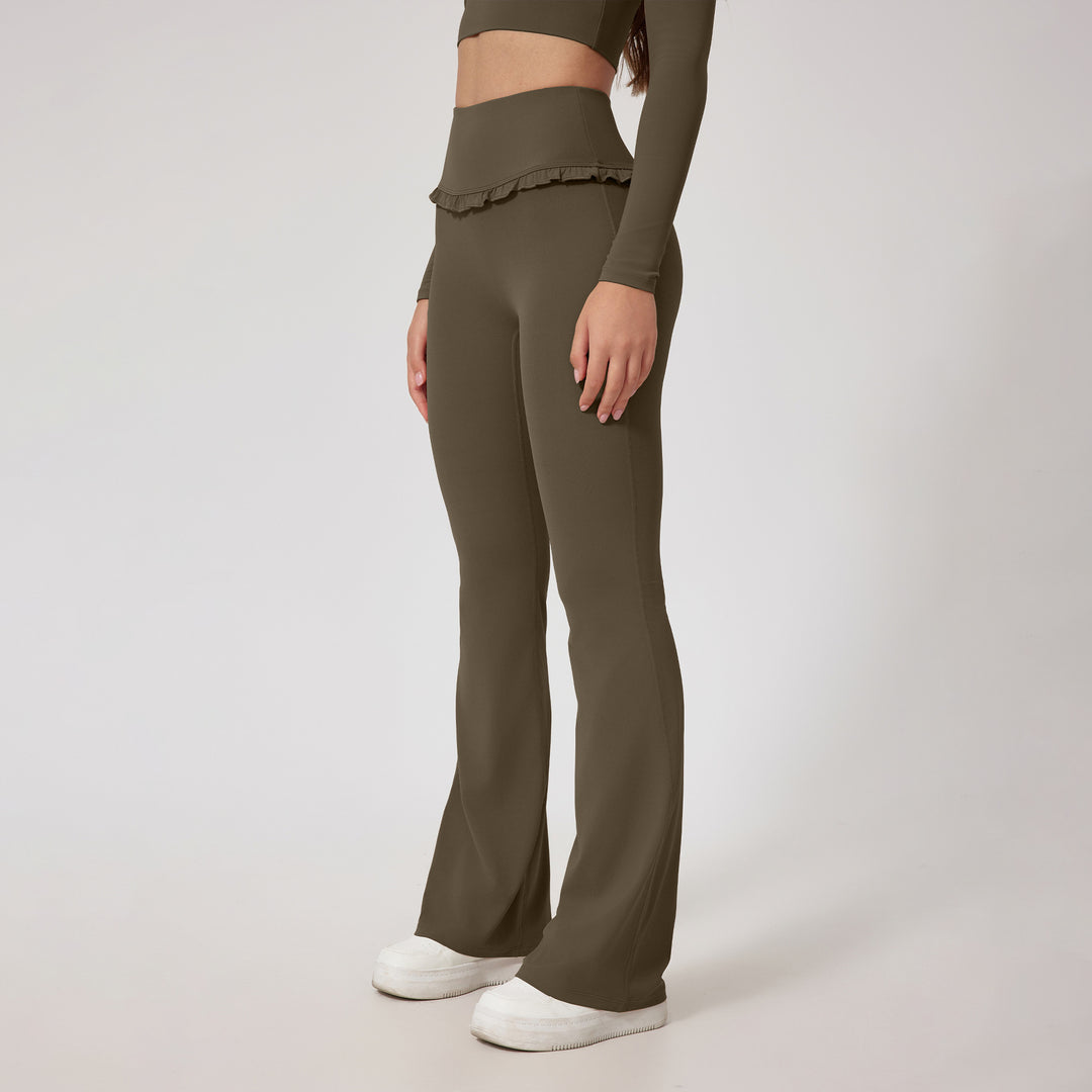 High Waist Hip Lift Lace Nude Feel Yoga Pants Running Fitness - Onouthati