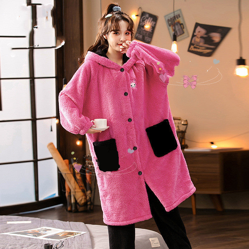 Angry Little Coral Fleece Pajamas Women - Onouthati