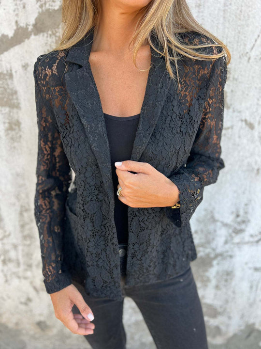 Women's Fashion Lace Shirt Suit - Onouthati