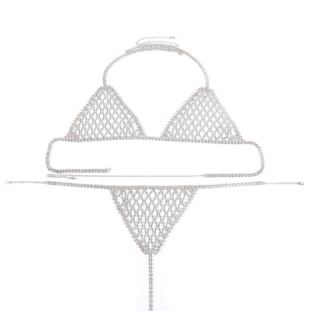 Personalized Beach Party Sexy Bikini Rhinestone Underwear Body Chains Women - Onouthati