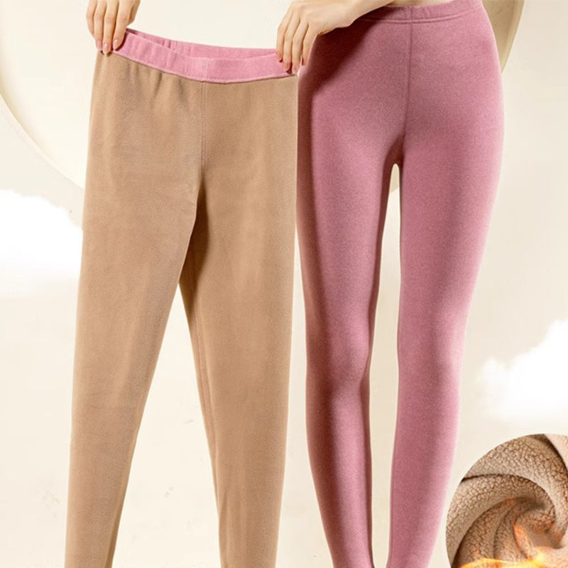 Warm Cashmere Leggings Winter Solid Slim Pants Fashion Trousers For Women Clothing - Onouthati