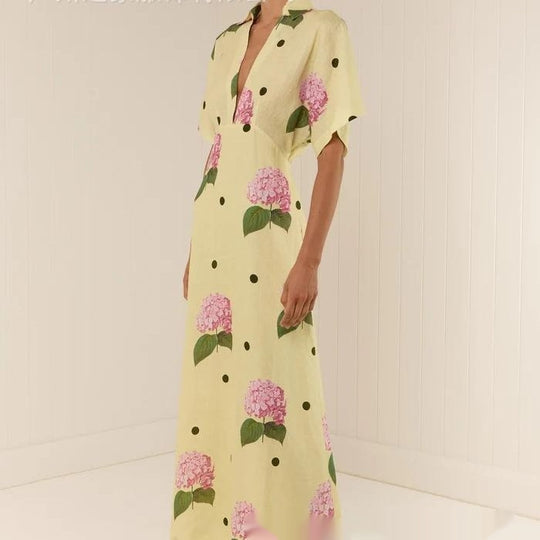 Fashion Printed Waist-controlled Dress Women - Onouthati