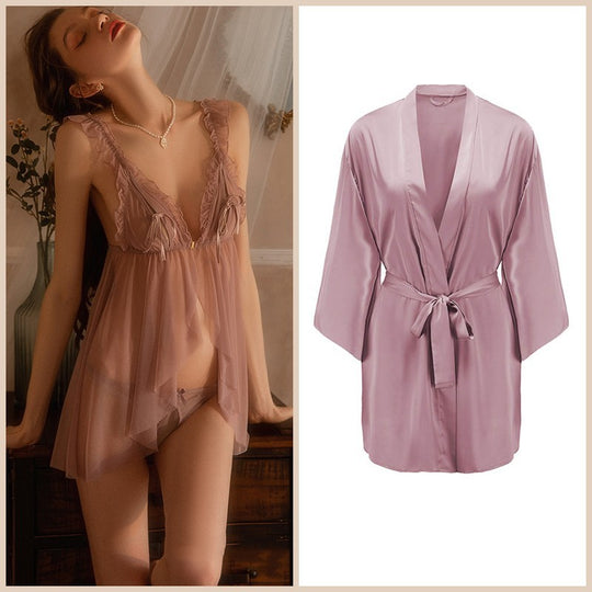 Underwear Small Chest Suit No-take Pajamas Women - Onouthati