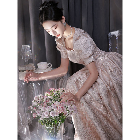 Women Evening Dresses Women Champagne - Onouthati