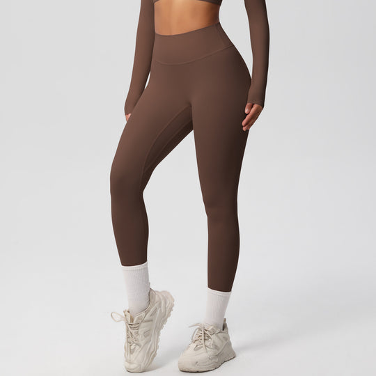 European And American High Waist Nude Feel Skin-friendly Tights Running Sports Fitness - Onouthati