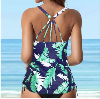 One-piece Swimsuit Round Neck Conservative Vest Swimming Top - Onouthati