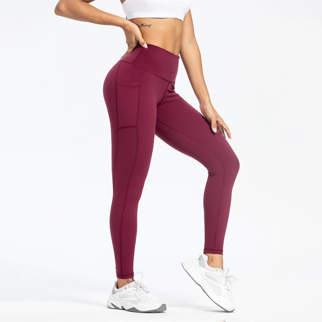 Women's Slim-fit Pocket High Waist Workout Sports Yoga Pants - Onouthati