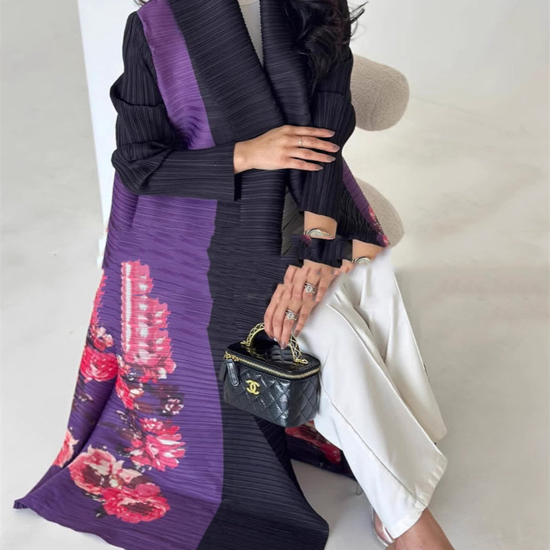 Printed Shawl Cardigan Ethnic Style Wear - Onouthati