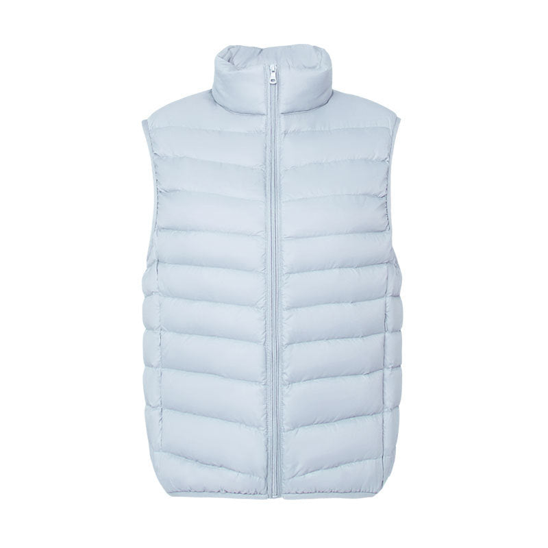Stand Collar Outer Wear Slimming Plus Size Down Vest Vest - Onouthati