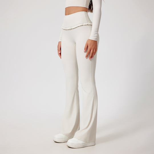 High Waist Hip Lift Lace Nude Feel Yoga Pants Running Fitness - Onouthati