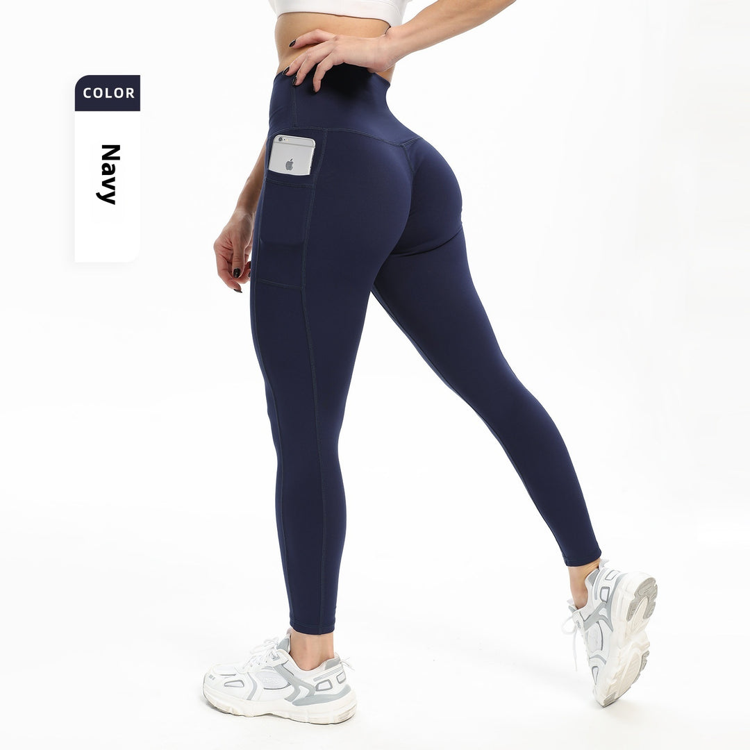 Women's Slim-fit Pocket High Waist Workout Sports Yoga Pants - Onouthati