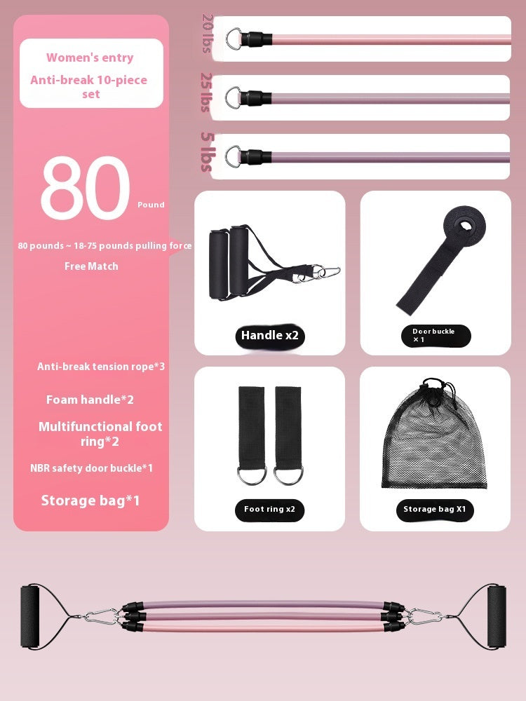 Portable Home Fitness Exercise Pull Rope Set - Onouthati