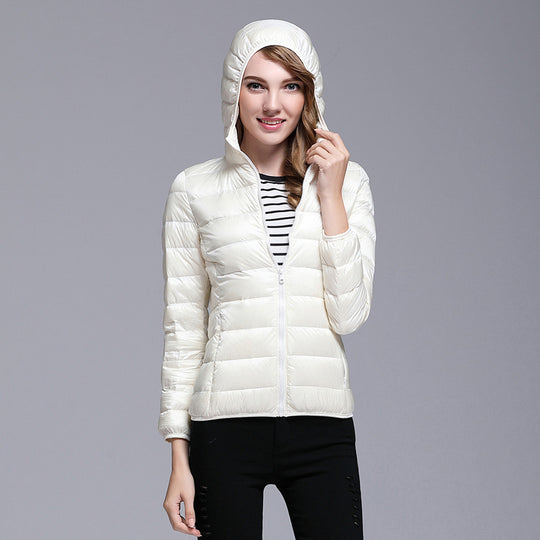 White Duck Down Lightweight Down Coat Women - Onouthati