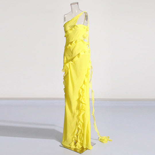 Fashion French Elegant Ribbon Split Dress Women - Onouthati