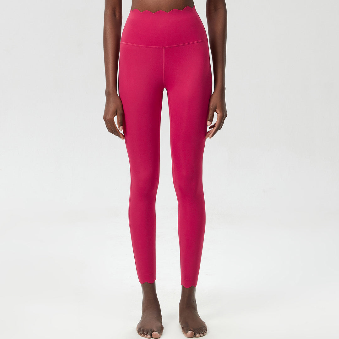 Small Wave Yoga Pants Plus Size Lycra Milk Leather Tight Trousers For Women - Onouthati