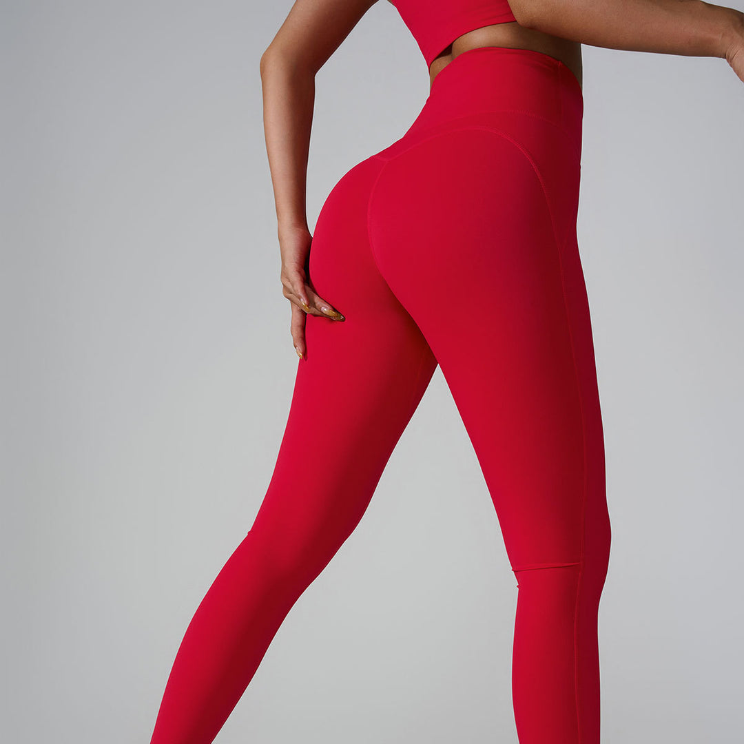 New Sports Trousers Pocket High Waist Seamless Nude Feel Yoga Pants - Onouthati