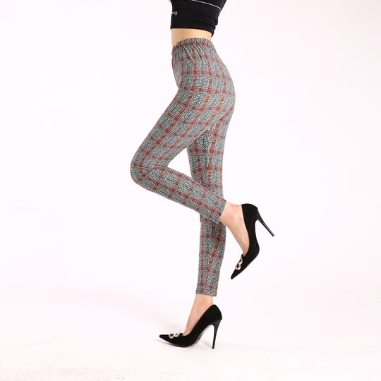 Autumn Underwear Leggings Stretch Printed High-waisted Trousers - Onouthati
