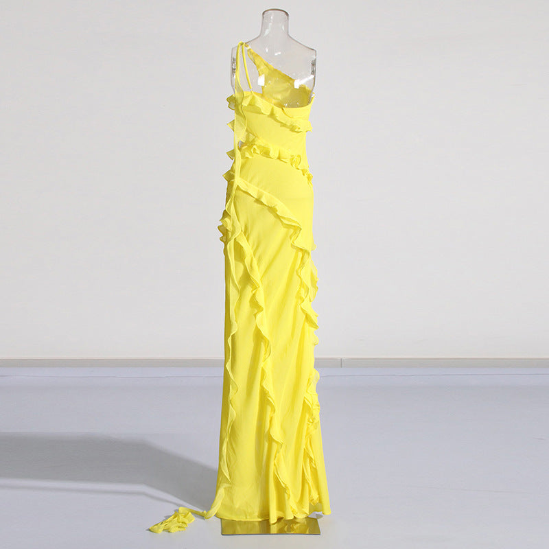 Fashion French Elegant Ribbon Split Dress Women - Onouthati