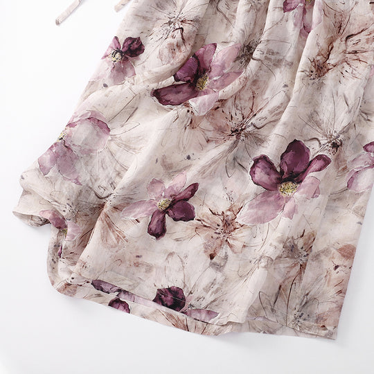 Artistic Retro Half-length Sleeve Dress Women - Onouthati