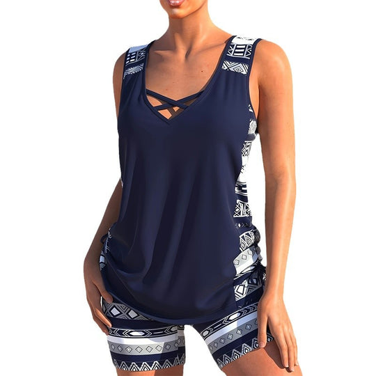 Women's Sports Hollow Conservative Split Swimsuit - Onouthati