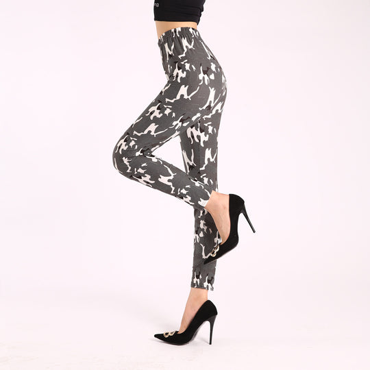 Autumn Underwear Leggings Stretch Printed High-waisted Trousers - Onouthati