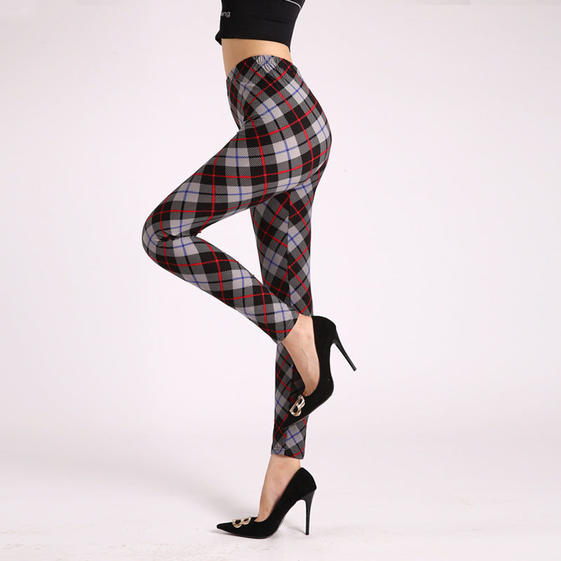Autumn Underwear Leggings Stretch Printed High-waisted Trousers - Onouthati