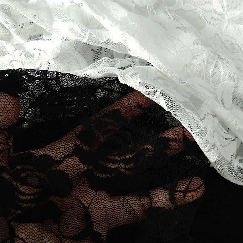 Autumn Sweet Lace Rose Hollow Leggings - Onouthati