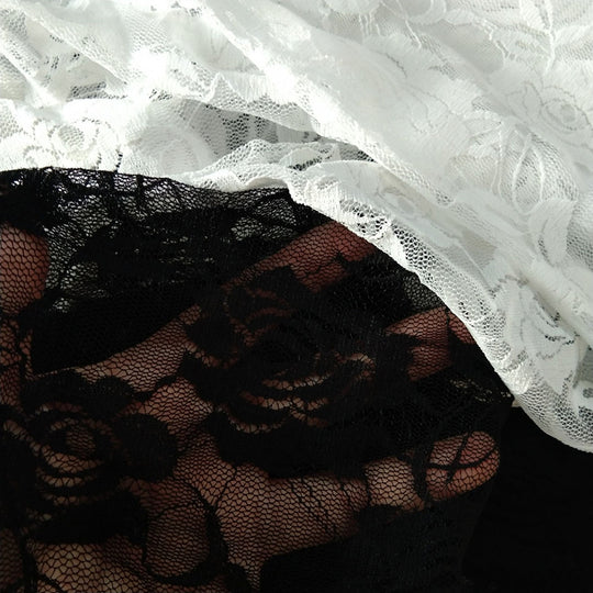 Autumn Sweet Lace Rose Hollow Leggings - Onouthati