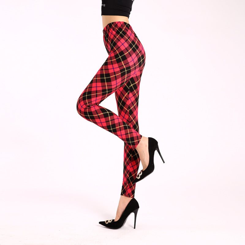Autumn Underwear Leggings Stretch Printed High-waisted Trousers - Onouthati