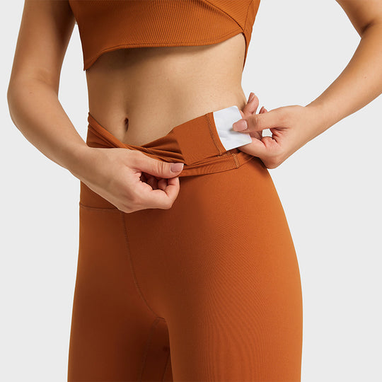Women's Solid Color High Waist Hip Lift Stretch Yoga Pants - Onouthati