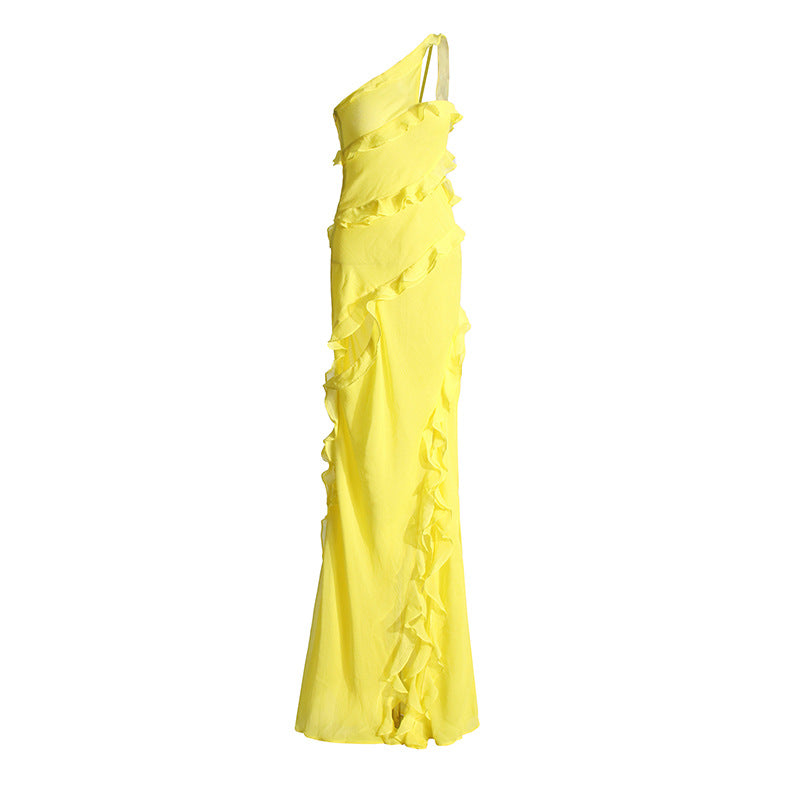 Fashion French Elegant Ribbon Split Dress Women - Onouthati