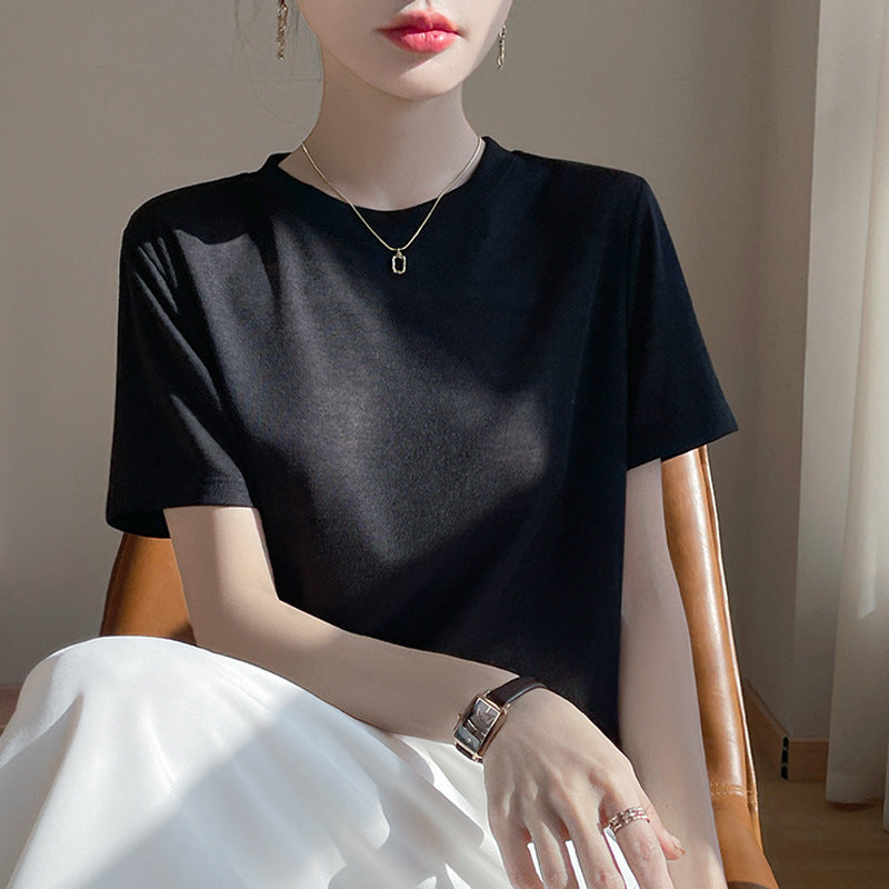 Loose Temperament Round Neck T-shirt Women - Onouthati