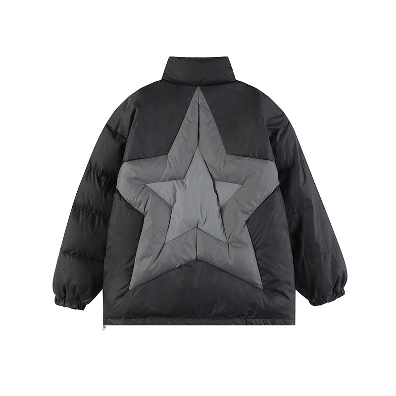 Corduroy Patchwork Stand-up Collar Men's And Women's Coats - Onouthati