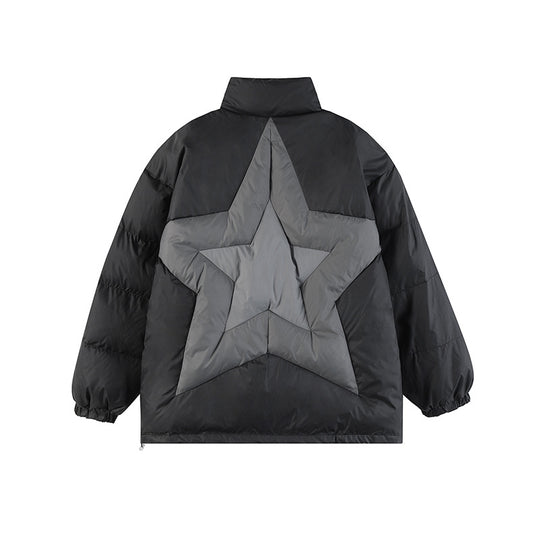 Corduroy Patchwork Stand-up Collar Men's And Women's Coats - Onouthati